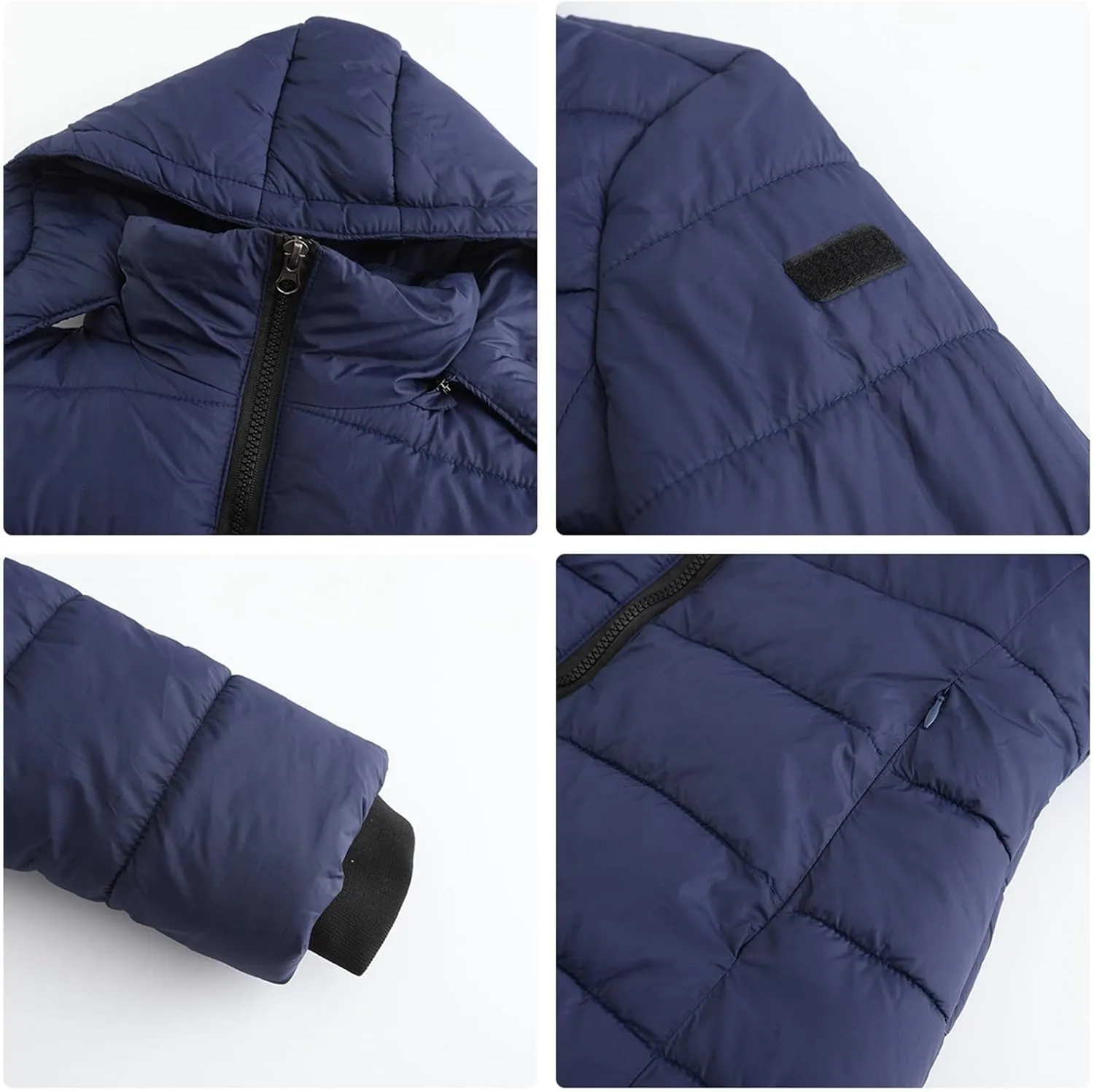 2023 Womens Packable Puffer Coat Trendy Windproof Lightweight Down Jacket Winter Warm Long Puffer Coat with Detachable Hood