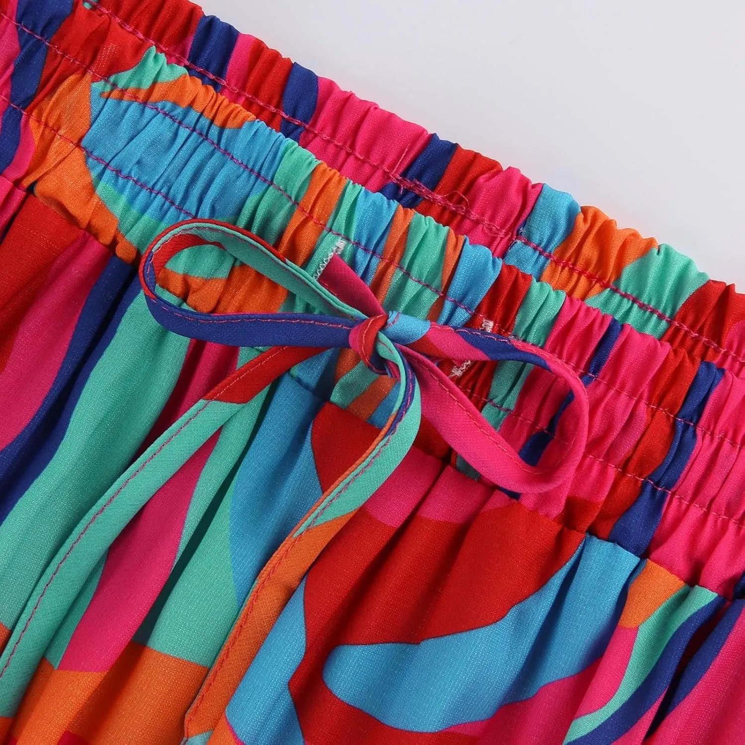 Beach Skirts for Women, Boho Maxi Trendy Casual Vacation Flowy Womens Skirts