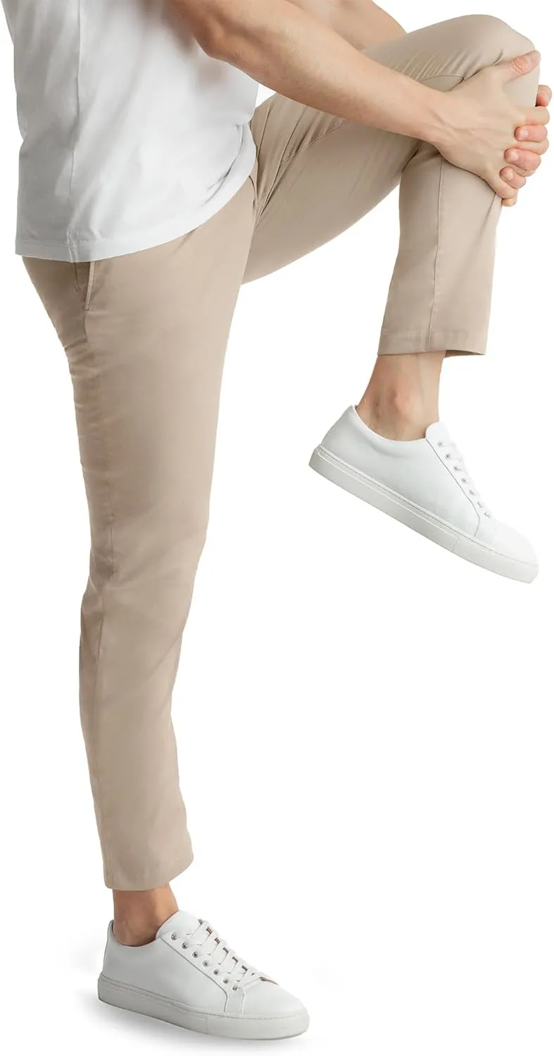 birddogs Mens Stretch Khakis – Casual, Slim Fit Pants
