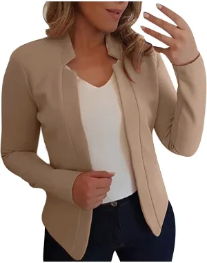 Blazers for Ladies Casual Dressy Suit Jackets,Long Sleeve Cute Cardigan, Slim Open Front Comfy Blazer Trendy