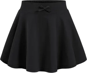 BOOPH Girls Skirts Kids Casual Mini Skorts Toddler Athletic Uniform Skirts with Pockets