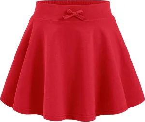 BOOPH Girls Skirts Kids Casual Mini Skorts Toddler Athletic Uniform Skirts with Pockets