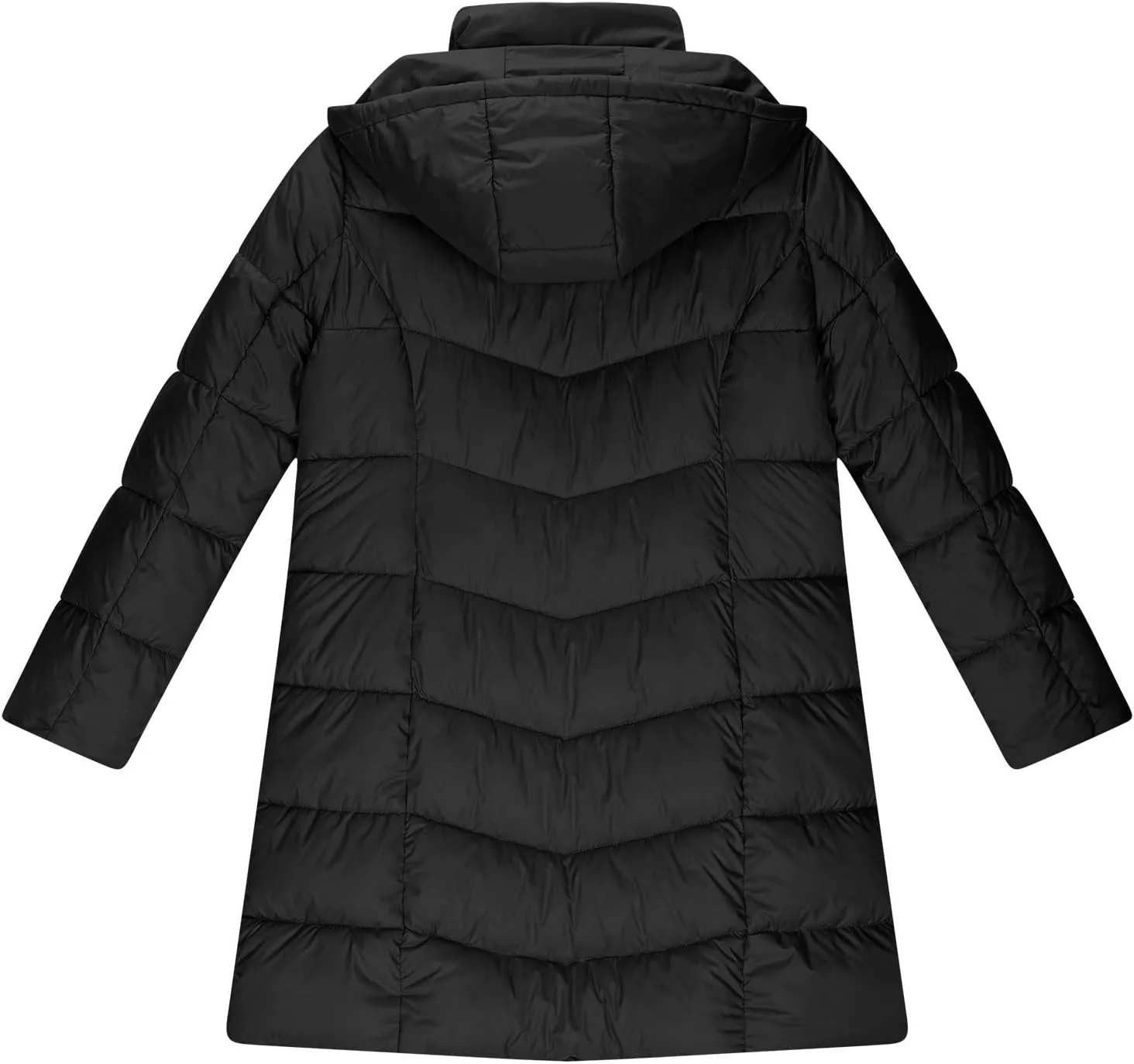Borniu Women Winter Down Puffer Coat Warm Hooded Down Jacket Quilted Thicken Puffer Jacket Outerwear with Pockets