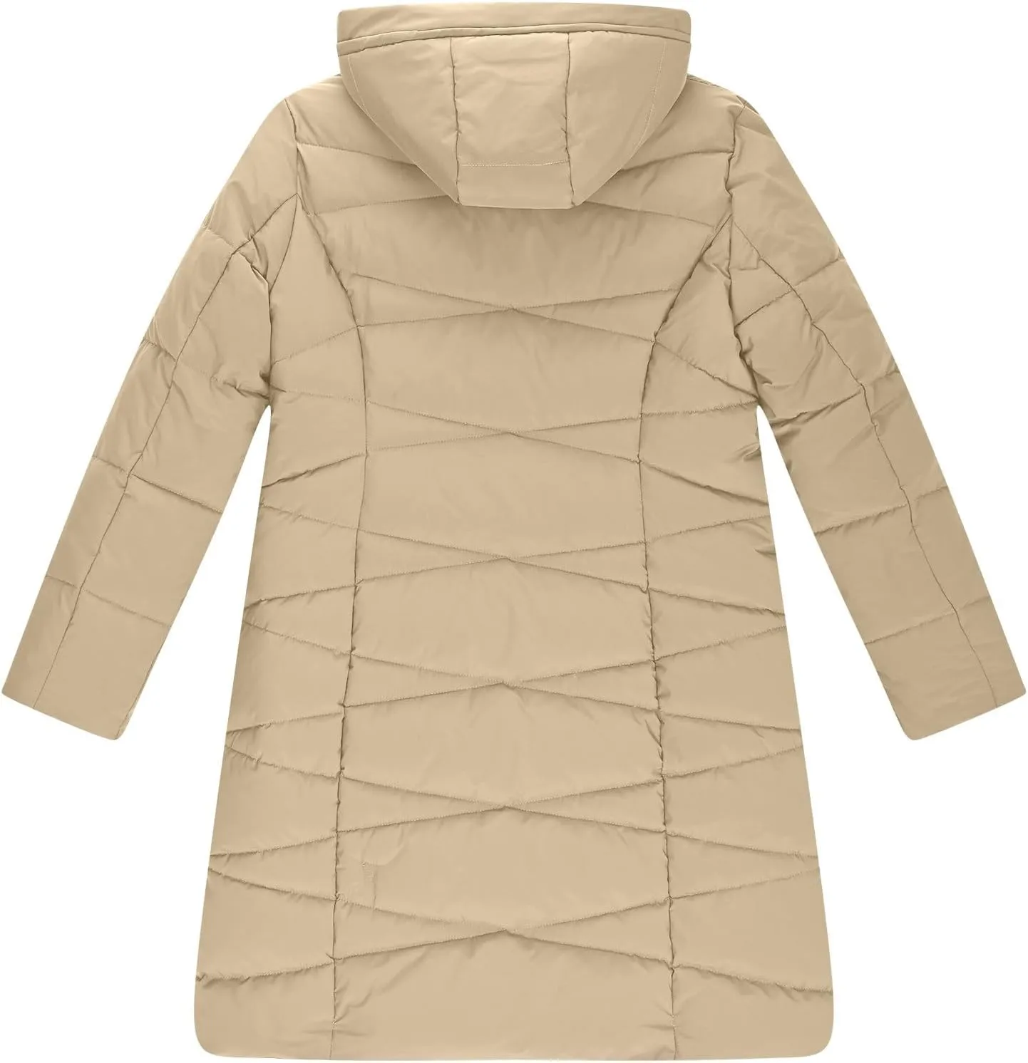 Borniu Women's Winter Coat Hooded Warm Puffer Quilted Thicken Parka Jacket Fleece Lined Down Jacket Outerwear with Pockets