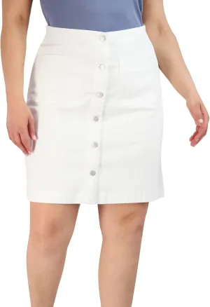 Button Skirt - Easy to Put On & Take Off Button Front Skirt - Soft/Comfortable Women's Skirts