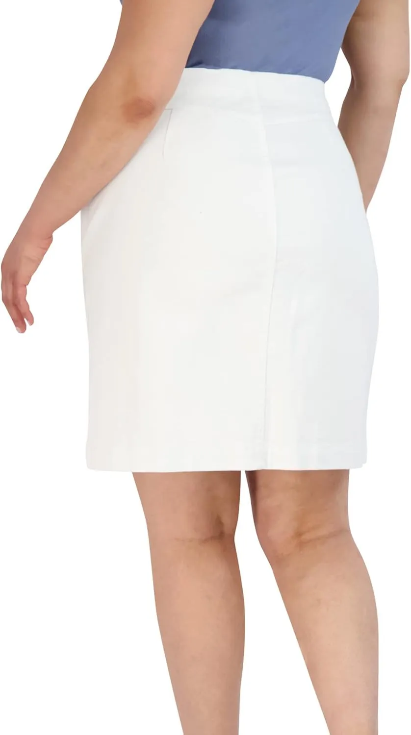 Button Skirt - Easy to Put On & Take Off Button Front Skirt - Soft/Comfortable Women's Skirts