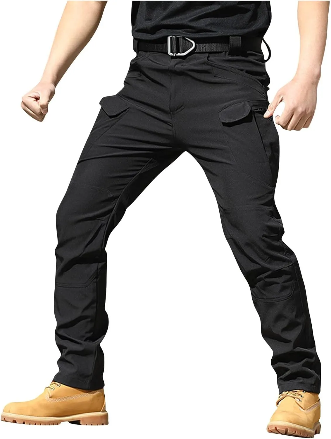 Camo Tactical Pants Men Stretch Waterproof Cargo Work Pants Lightweight Relaxed Fit Hiking Pants Multi Pockets