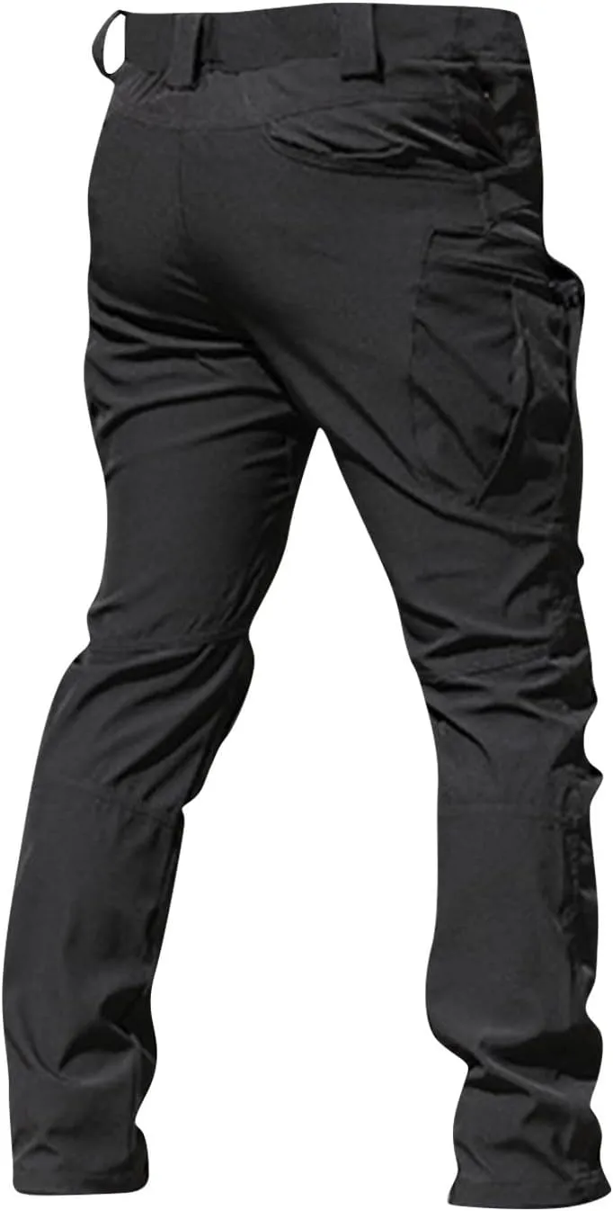 Camo Tactical Pants Men Stretch Waterproof Cargo Work Pants Lightweight Relaxed Fit Hiking Pants Multi Pockets