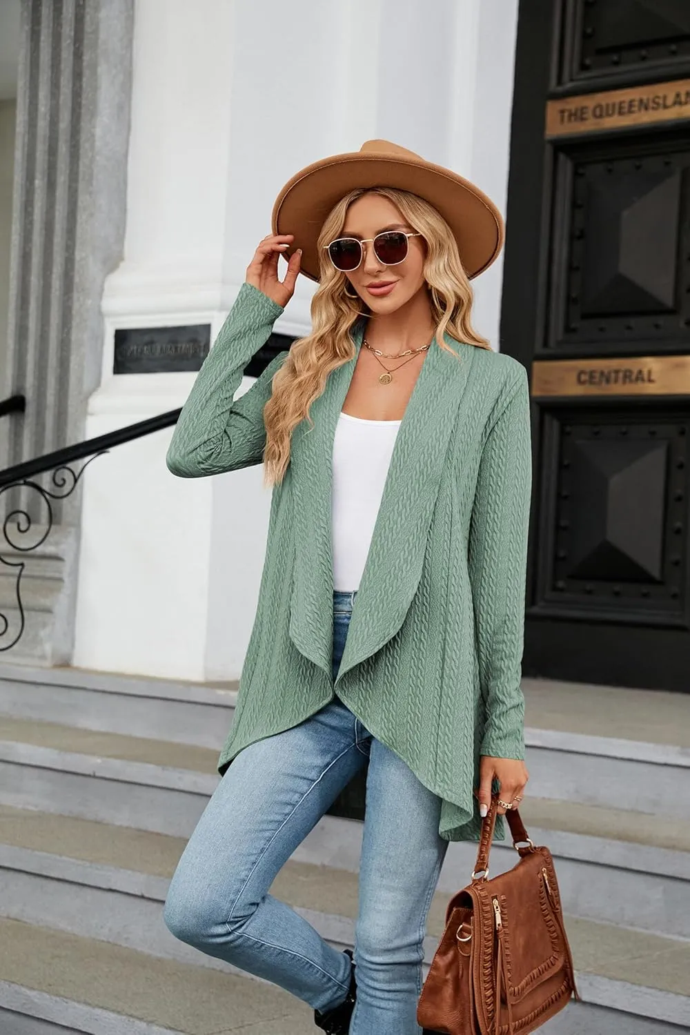Cardigan for Women Long Sleeve Sweaters Casual Lightweight Knit Open Front Fall Fashion Outfits