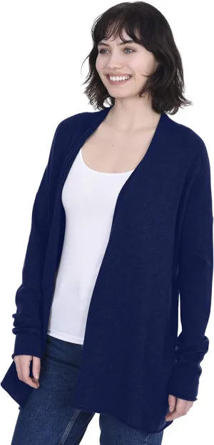 Cashmeren Lightweight Open Front Cardigan 100% Pure Cashmere Long Sleeve Sweater for Women