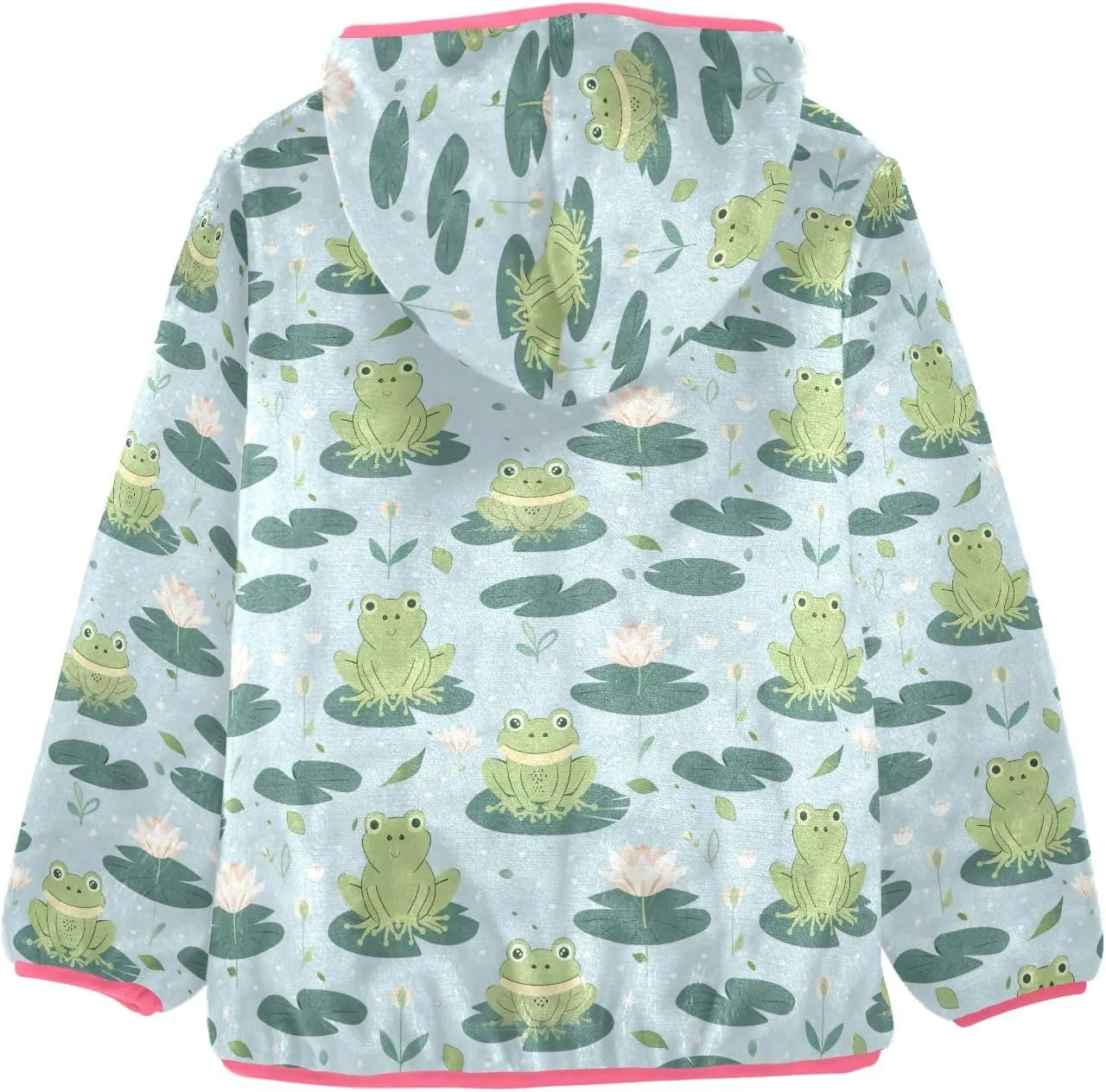 CHIFIGNO Easter Blue Rabbit Toddler Girls Winter Coat, Girls Zip Hoodie Girls Lightweight Jacket for Fall Winter Spring 3T