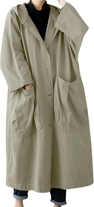 Classic Belted Lapel Overcoat Outwear Long Womens Jacket Overcoat Women'S Coat Womens Fall Fashion Winter Trench