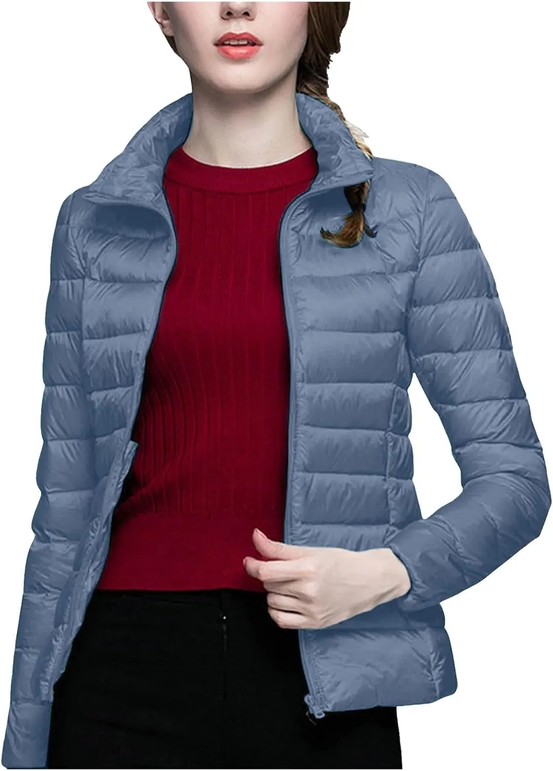 cooki Puffer Jacket Womens Packable Winter Coats for Women Warm Lightweight Down Jacket Outdoor Quilted Puffer Coat