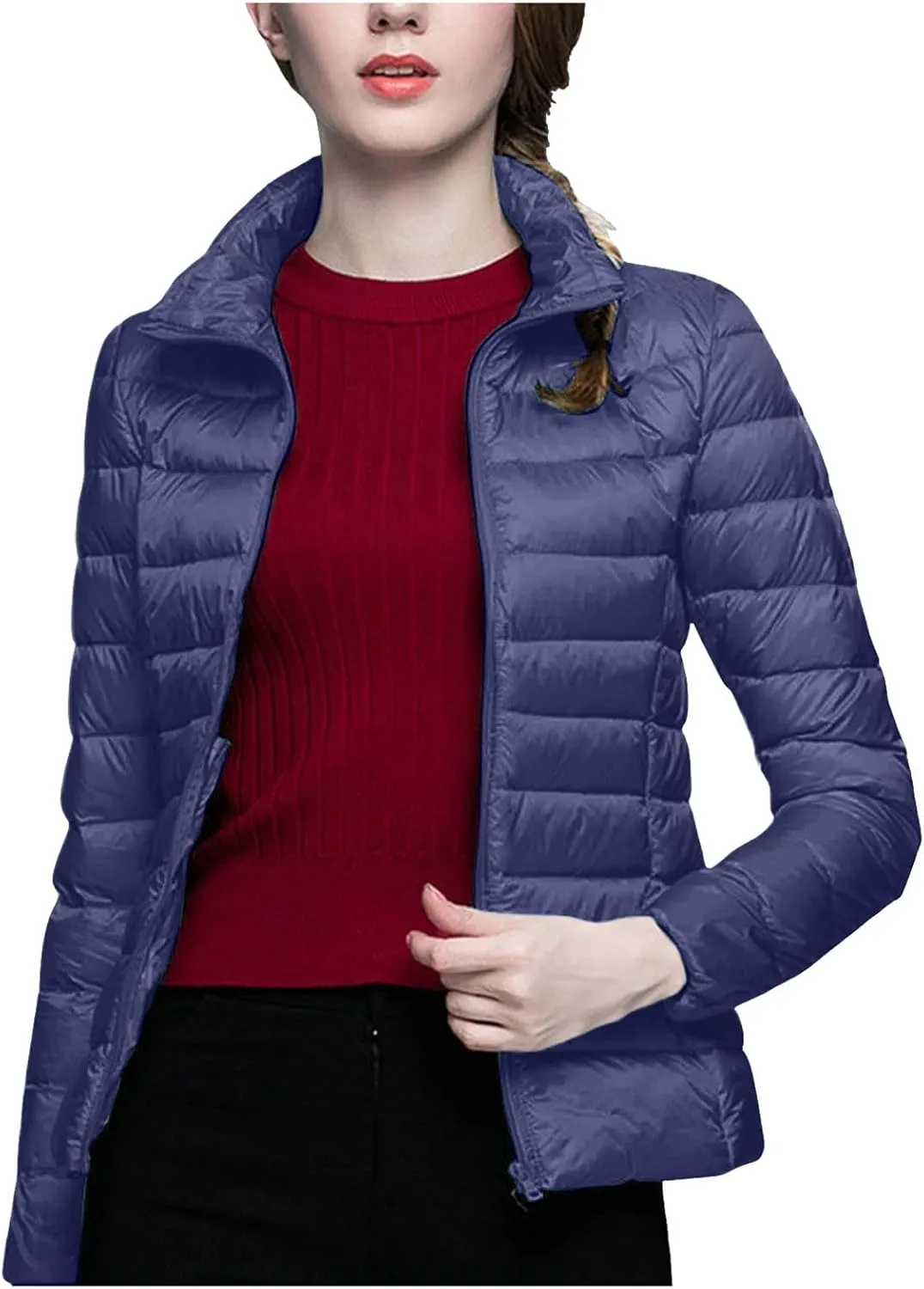 cooki Puffer Jacket Womens Packable Winter Coats for Women Warm Lightweight Down Jacket Outdoor Quilted Puffer Coat