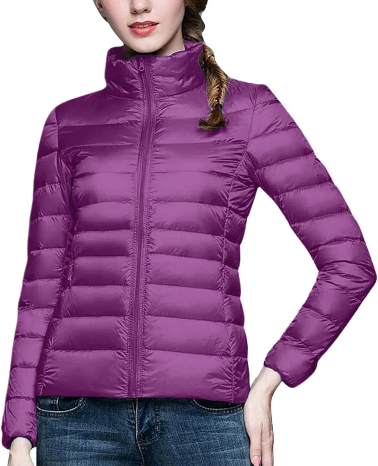 cooki Puffer Jacket Womens Packable Winter Coats for Women Warm Lightweight Down Jacket Outdoor Quilted Puffer Coat