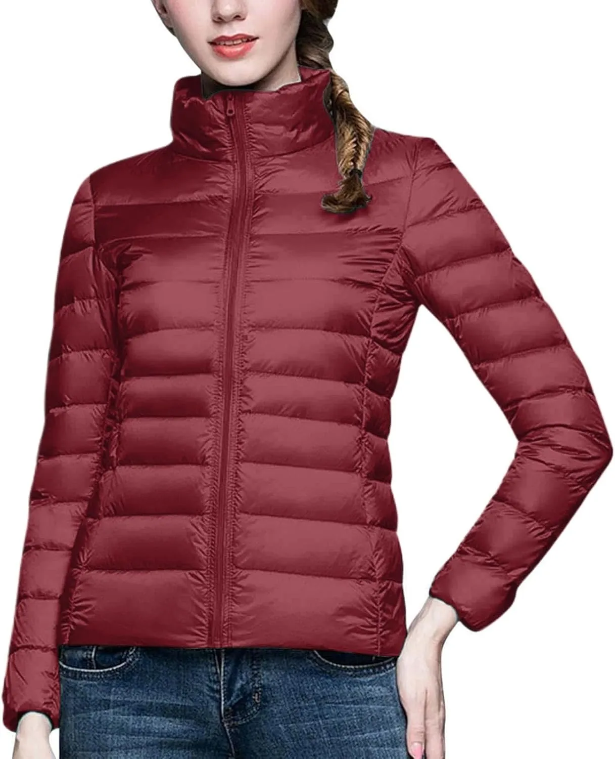 cooki Puffer Jacket Womens Packable Winter Coats for Women Warm Lightweight Down Jacket Outdoor Quilted Puffer Coat