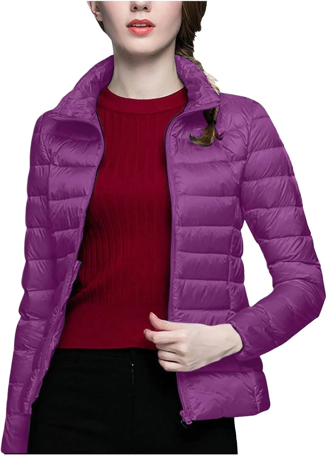 cooki Puffer Jacket Womens Packable Winter Coats for Women Warm Lightweight Down Jacket Outdoor Quilted Puffer Coat