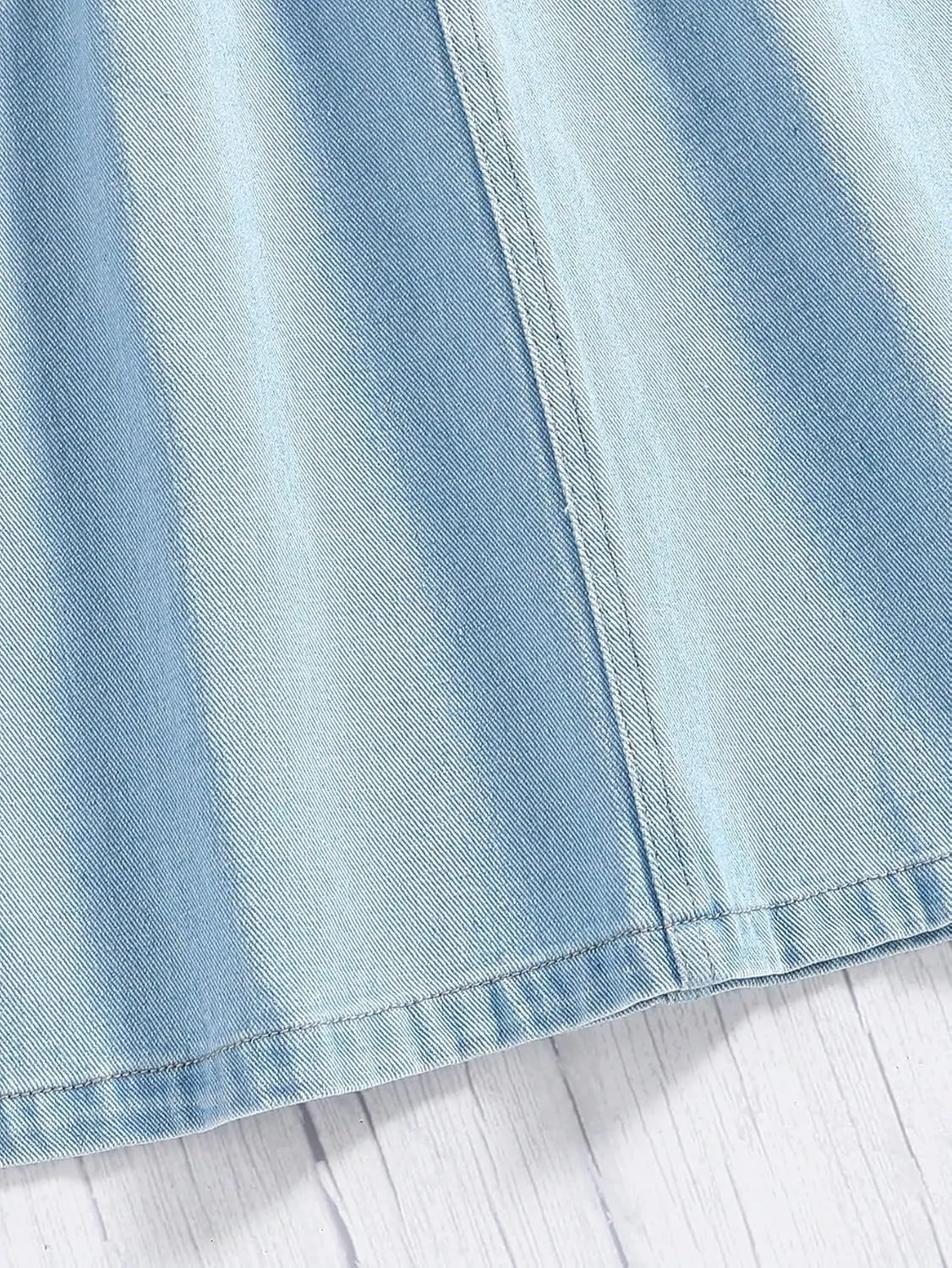 COZYEASE Girls' Paperbag High Waist A Line Skirt Button Front Midi Denim Skirts with Pocket