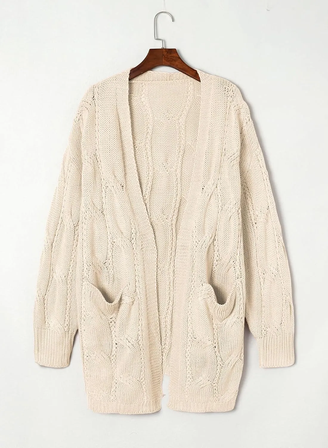 Dokotoo Long Cardigans for Women Open Front Long Sleeves Lightweight Fall Sweaters with Pockets