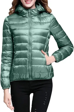 Down Coats for Women Packable Soft Padded Jacket Thicken Warm 2022 Fashion Travel Outwear with Pockets