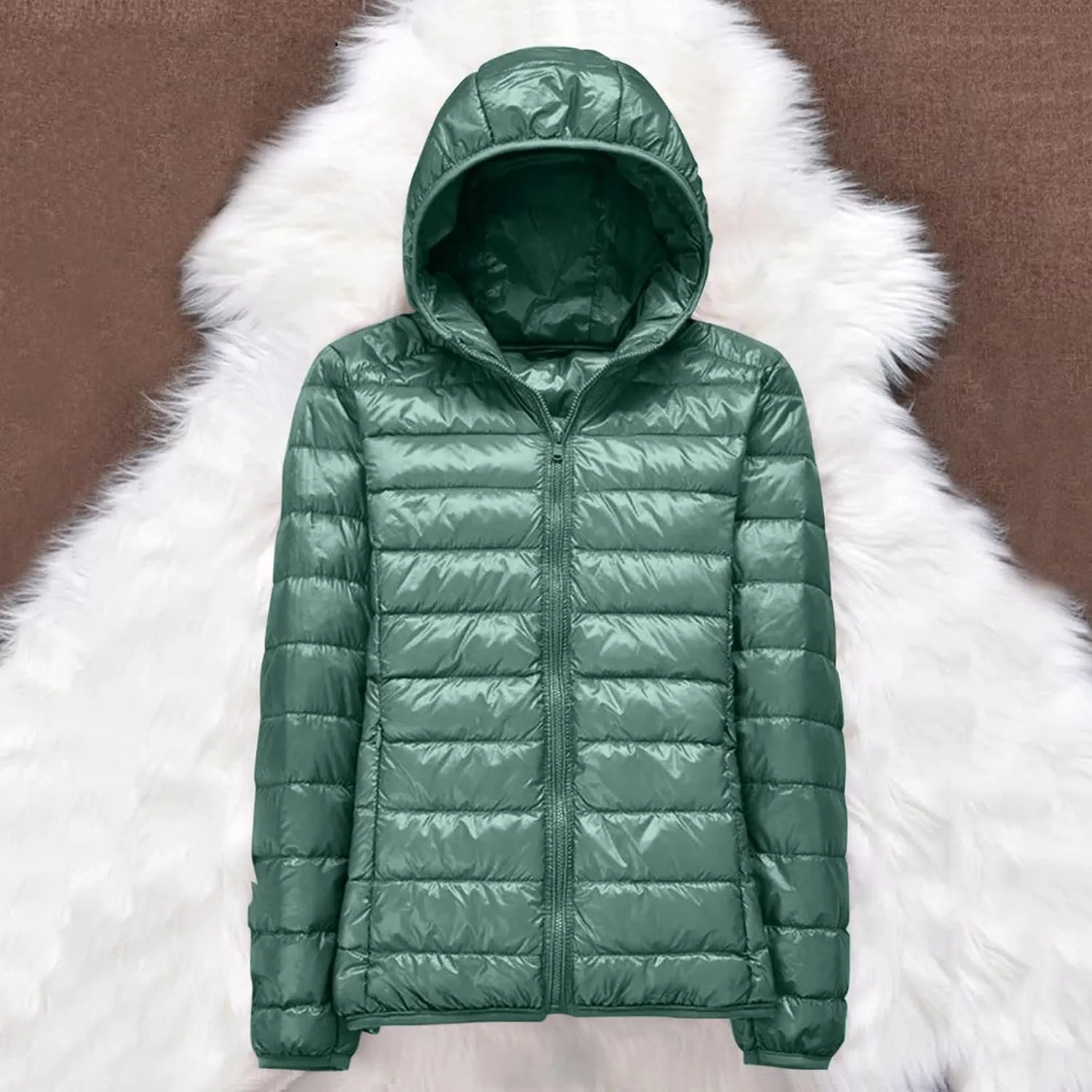 Down Coats for Women Packable Soft Padded Jacket Thicken Warm 2022 Fashion Travel Outwear with Pockets