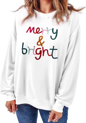 Ecosunny Christmas Sweatshirts Womens Sequin Santa Graphic Shirt Csausl Crewneck Long Sleeve Holiday Pullover Tops