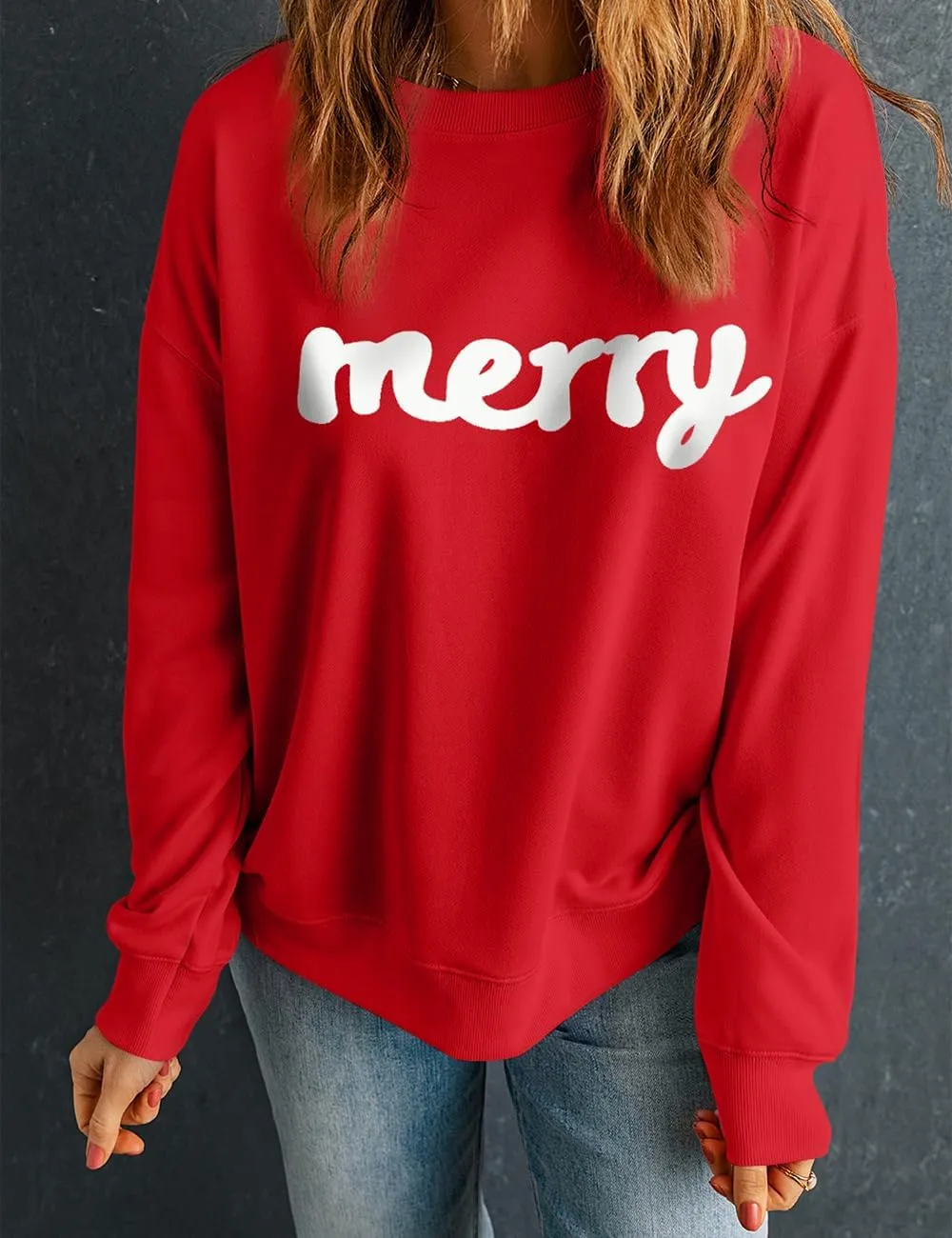Ecosunny Christmas Sweatshirts Womens Sequin Santa Graphic Shirt Csausl Crewneck Long Sleeve Holiday Pullover Tops