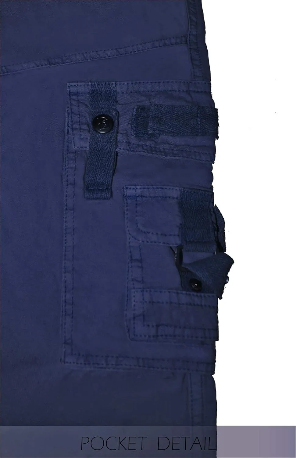 ETHANOL Men Relaxed Cargo Pants with 6 Big Pockets Casual Work Combat Trousers
