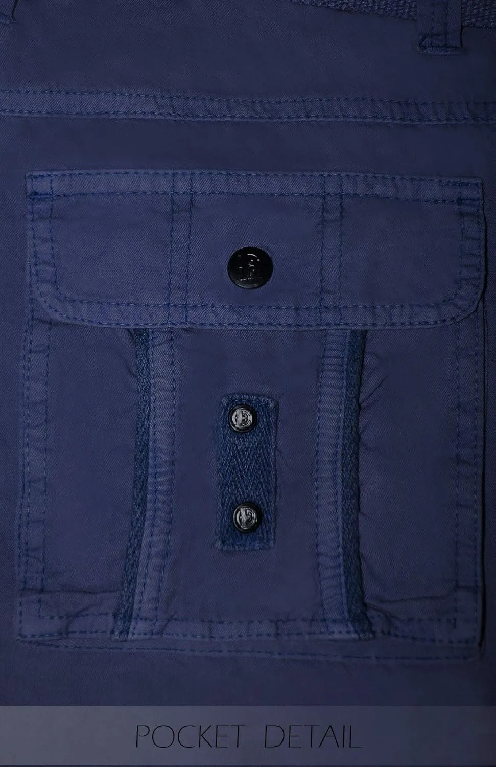 ETHANOL Men Relaxed Cargo Pants with 6 Big Pockets Casual Work Combat Trousers