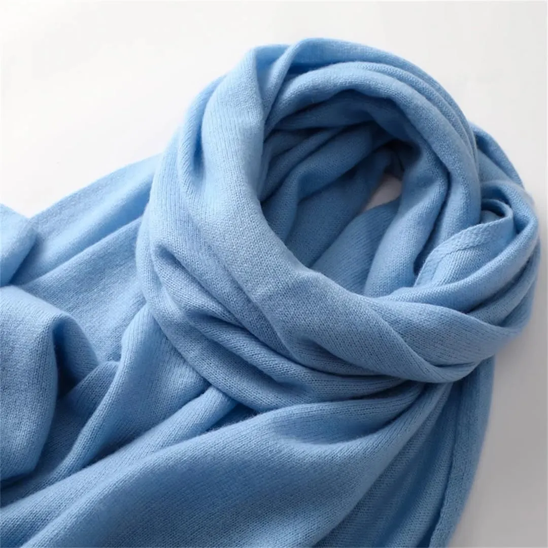 Fnfmrfmr Knitted Scarf For Men Women Cashmere Wool Soft Solid Color Scarf Keep Warm