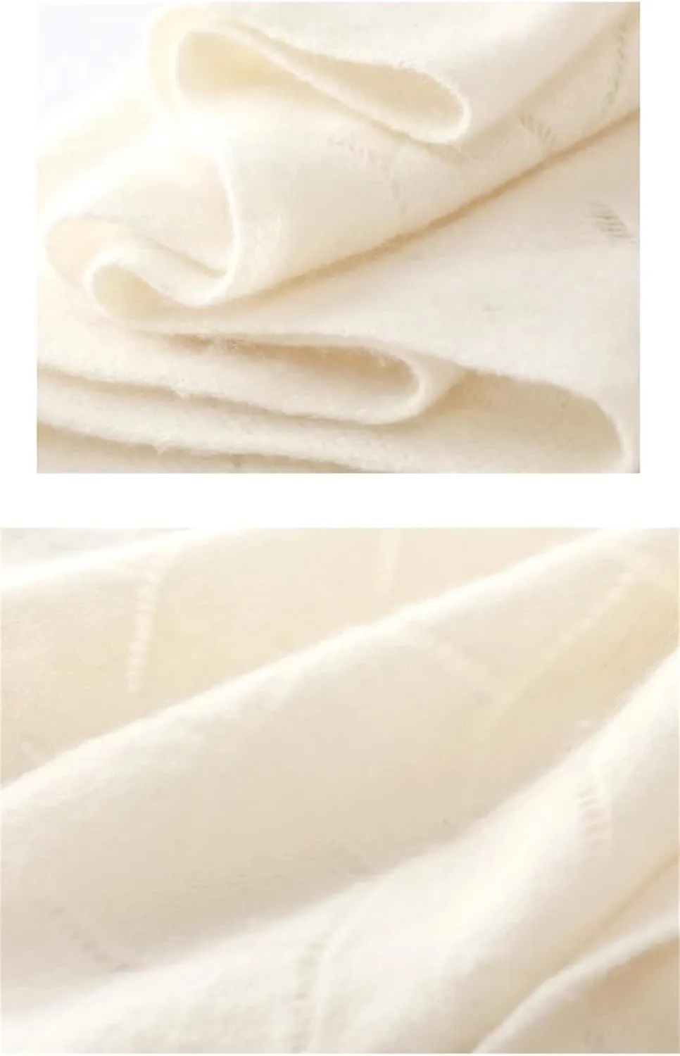 Fnfmrfmr Women Cashmere Blend Scarf Shawl Knitted Striped Soft Keeping Warm Winter Scarves