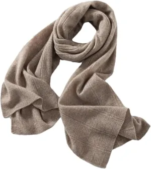 Fnfmrfmr Women Cashmere Wool Scarf, Ultra Soft Classic Lattice Solid Color Winter Scarf Soft Warm