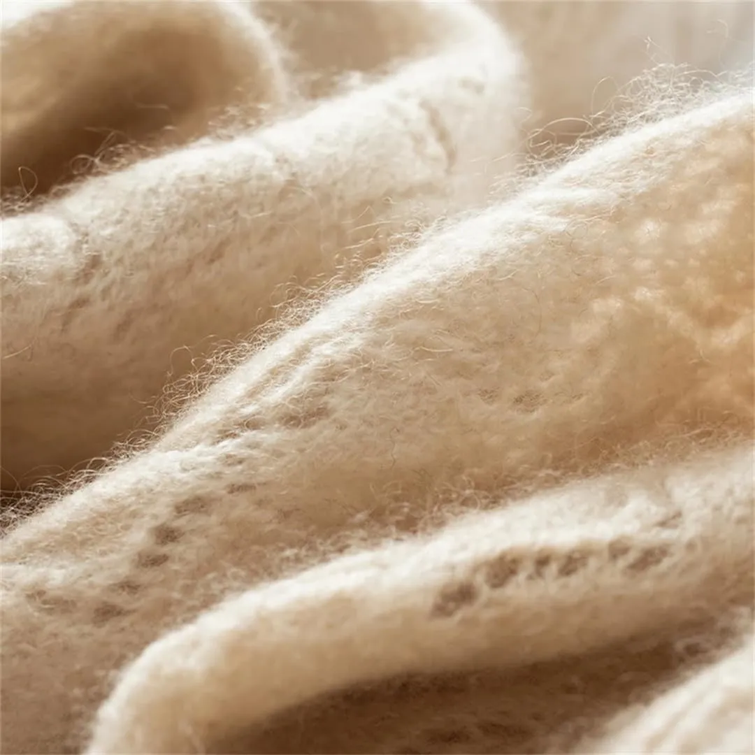 Fnfmrfmr Women Winter Cashmere Blend Scarves Solid Knitted Keep Warm Soft Shawl Wrap Scarf