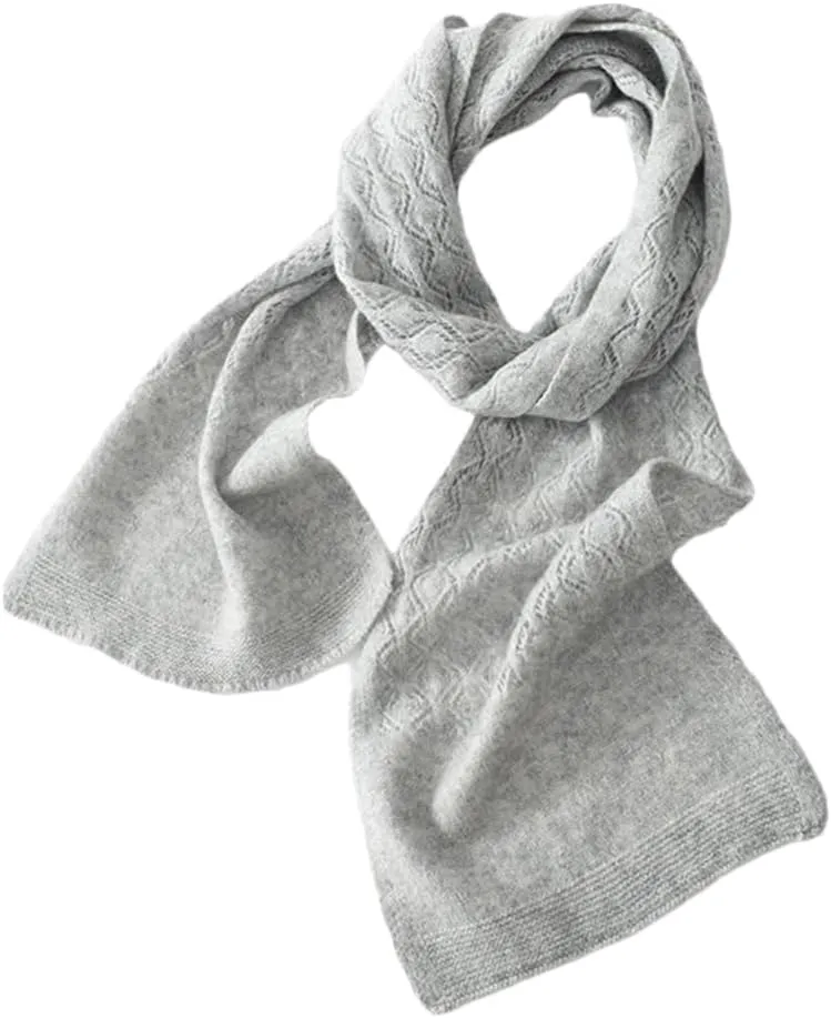 Fnfmrfmr Women Winter Cashmere Blend Scarves Solid Knitted Keep Warm Soft Shawl Wrap Scarf