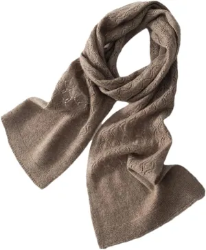 Fnfmrfmr Women Winter Cashmere Blend Scarves Solid Knitted Keep Warm Soft Shawl Wrap Scarf