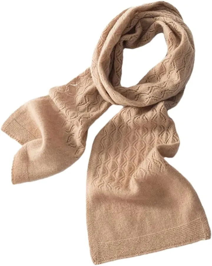 Fnfmrfmr Women Winter Cashmere Blend Scarves Solid Knitted Keep Warm Soft Shawl Wrap Scarf