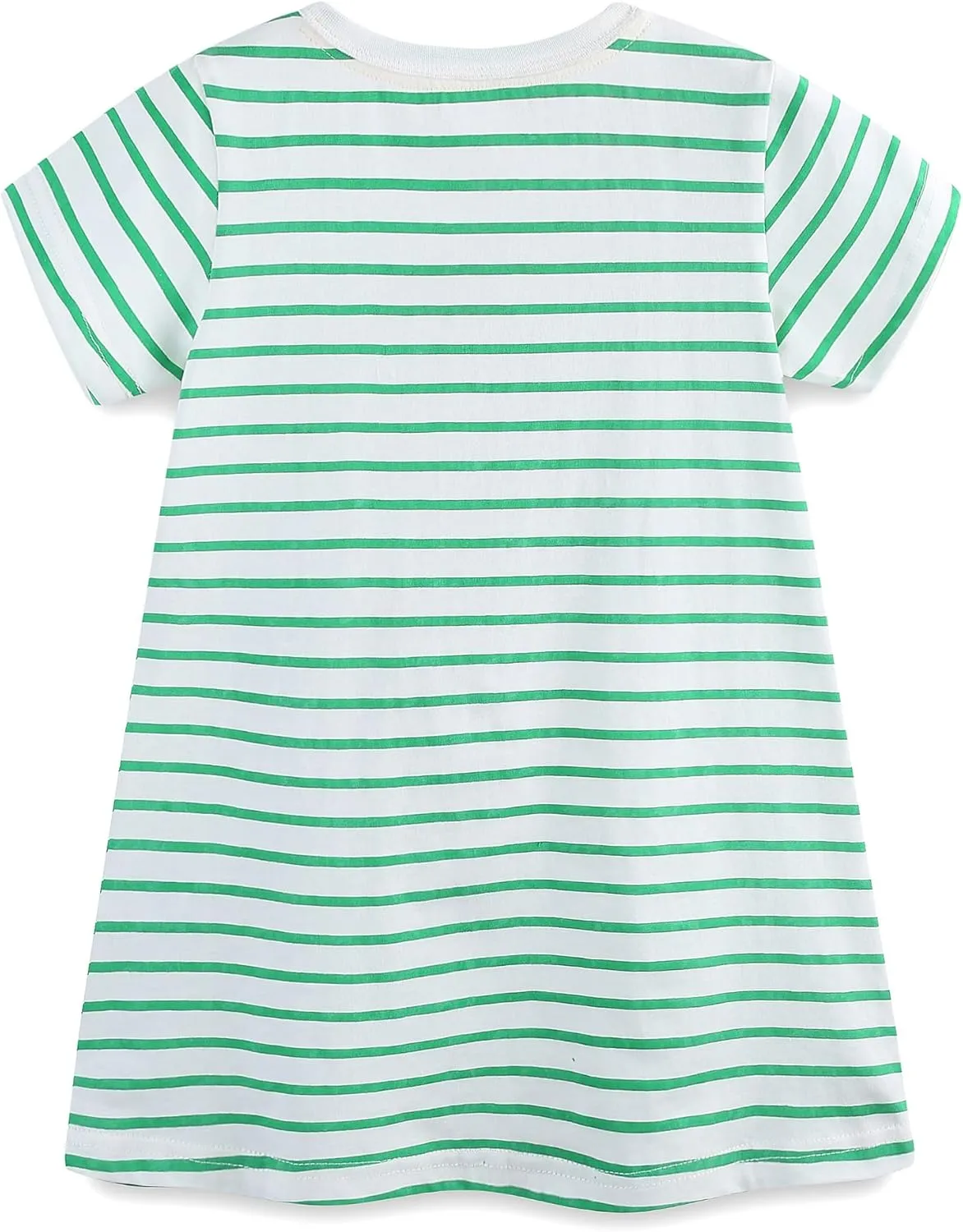 FreeLu Toddler Girls Cotton Summer Short Sleeve Dress Cartoon Print Casual Jersey Dresses