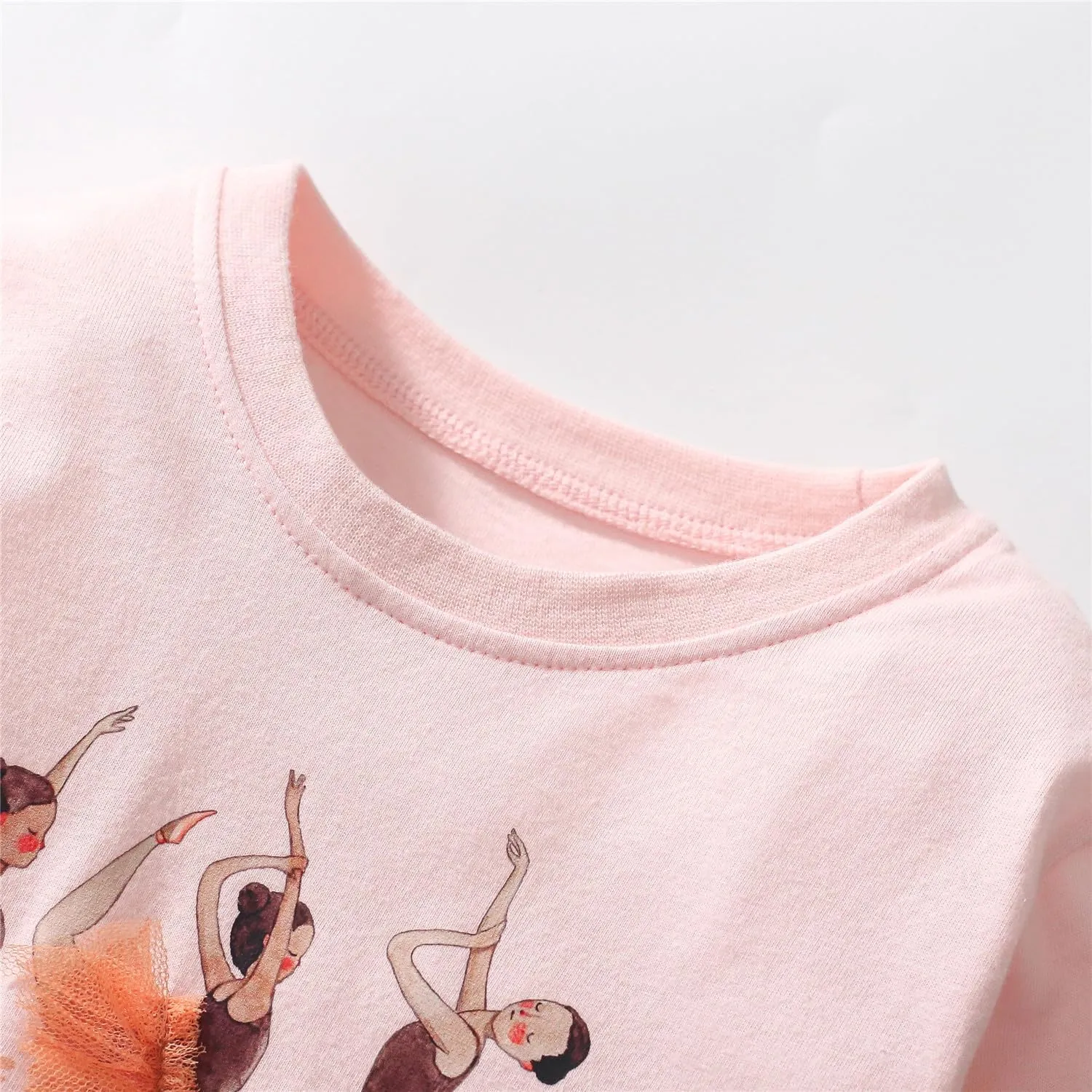 Girls Dresses for Winter Long Sleeve Toddler Girls Clothes Party Tulle Cotton Casual Dresses