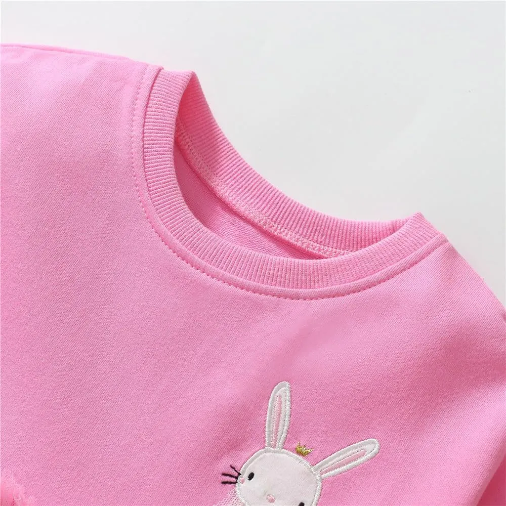 Girls Dresses for Winter Long Sleeve Toddler Girls Clothes Party Tulle Cotton Casual Dresses