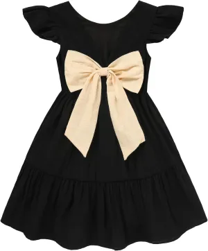 GRNSHTS Toddler Girls Dress Ruffle Sleeveless Backless Bowknot Kids Baby Casual Dresses