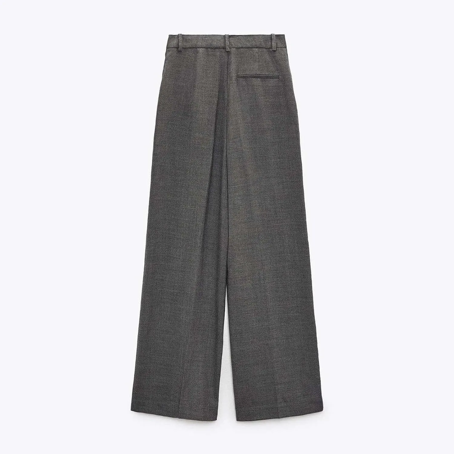 HGps8w Women's 2025 Summer Wide Leg Pants High Wiasted Straight Business Work Trousers Classic Solid Suit Pants with Pockets
