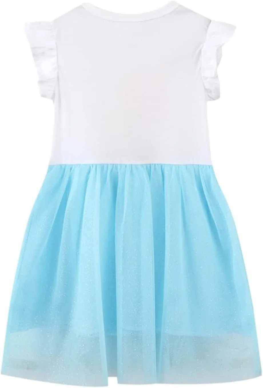 HILEELANG Toddler Girls Short Sleeve Cotton Casual Dress Summer Spring Cartoon Appliques Playwear Basic Shirt Jersey Dresses