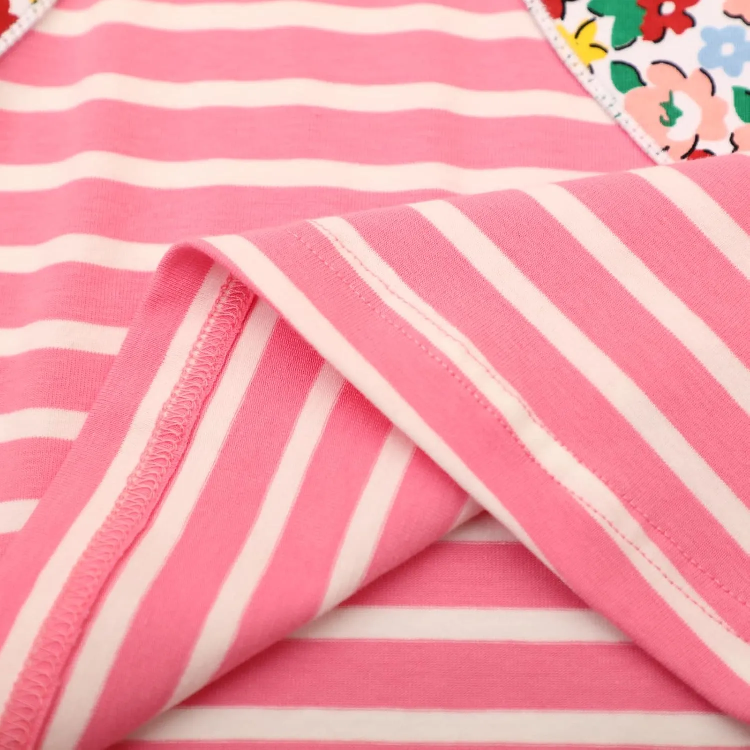 HILEELANG Toddler Girls Short Sleeve Dress Easter Cotton Casual Summer Appliques Shirt Jersey Dresses