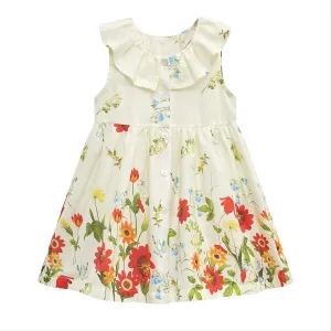 HOMAGIC2WE Girls Casual Dresses Summer Short Sleeve Crewneck Cotton Playwear Dress