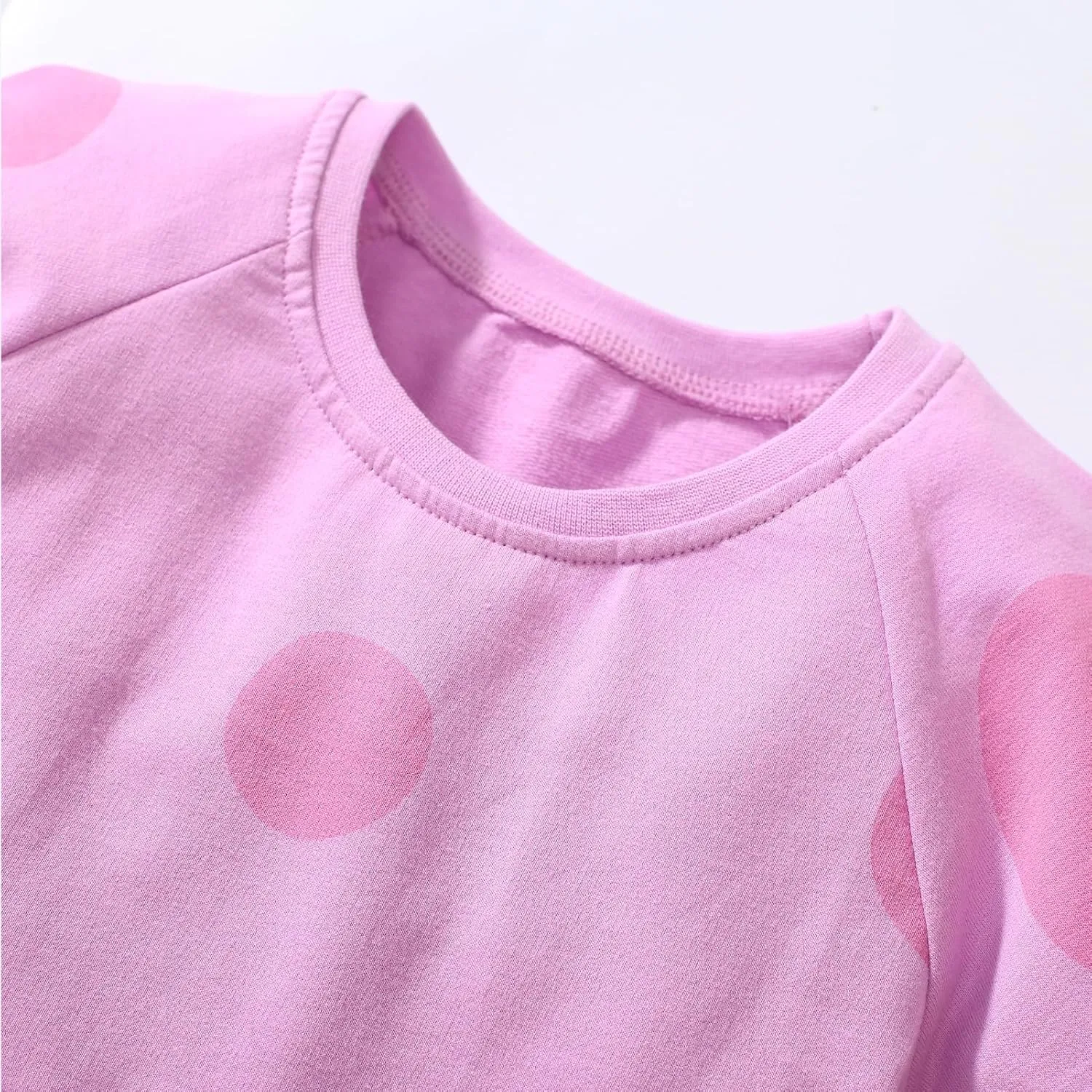 HOMAGIC2WE Girls Casual Dresses Summer Short Sleeve Crewneck Cotton Playwear Dress