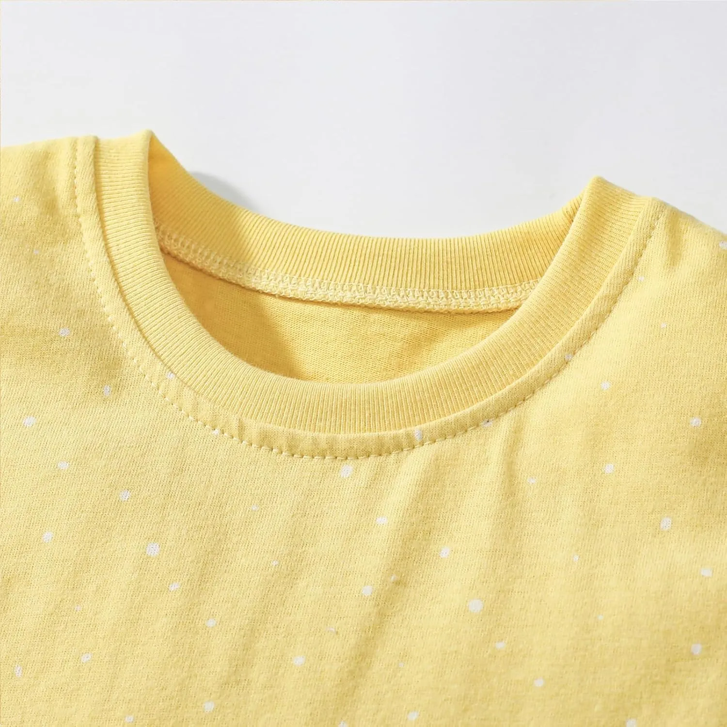 HOMAGIC2WE Girls Casual Dresses Summer Short Sleeve Crewneck Cotton Playwear Dress
