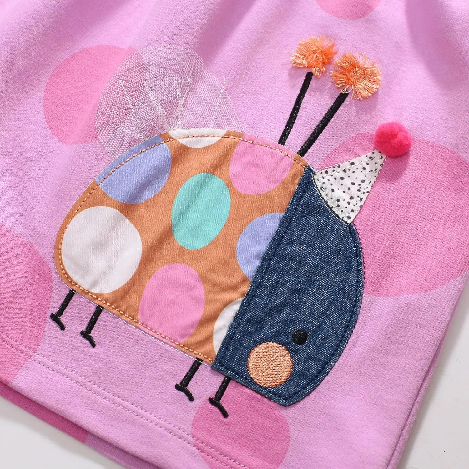 HOMAGIC2WE Girls Casual Dresses Summer Short Sleeve Crewneck Cotton Playwear Dress