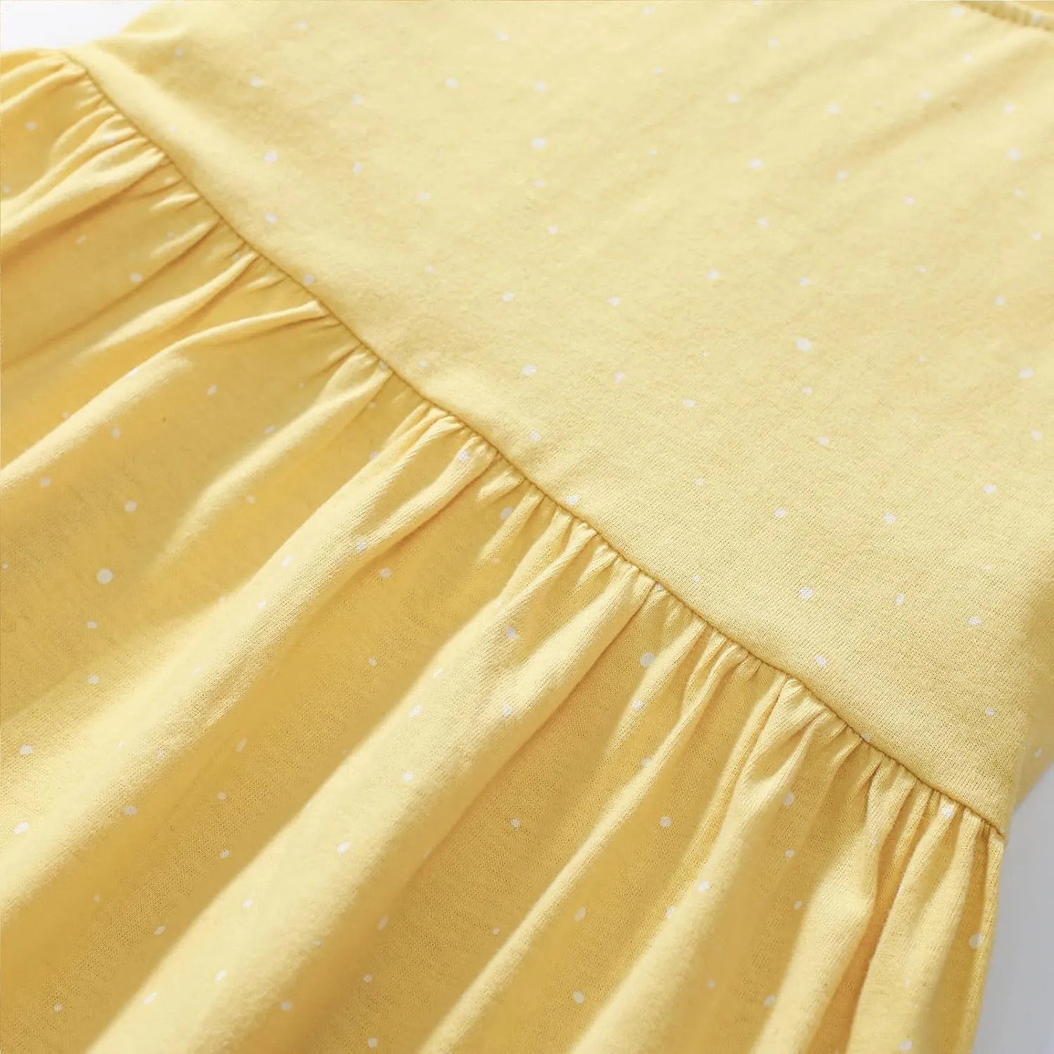 HOMAGIC2WE Girls Casual Dresses Summer Short Sleeve Crewneck Cotton Playwear Dress