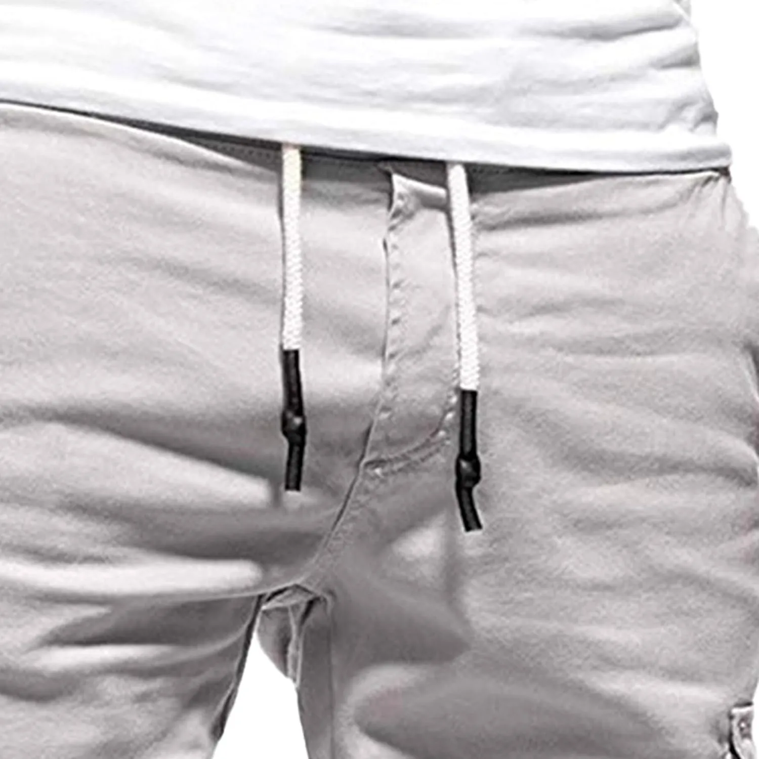 JEShifangjiusu Mens Fashion Cargo Pants Relaxed Fit Drawstring Joggers Sweatpants Workout Casual Cotton Long Trousers