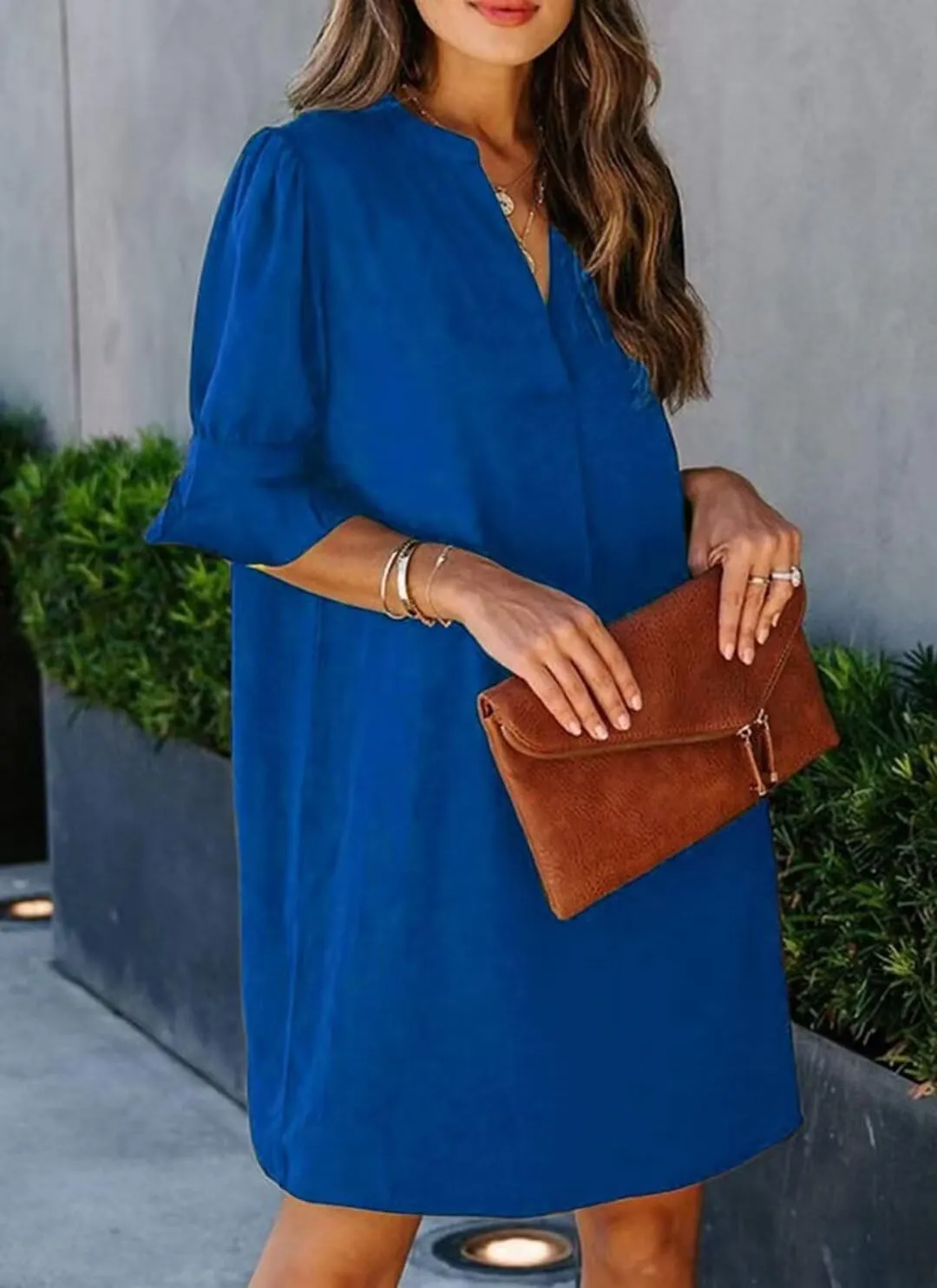 JOCAFIYE Womens Casual Dresses Short Sleeve V-Neck Dress Summer Dresses for Women 2025